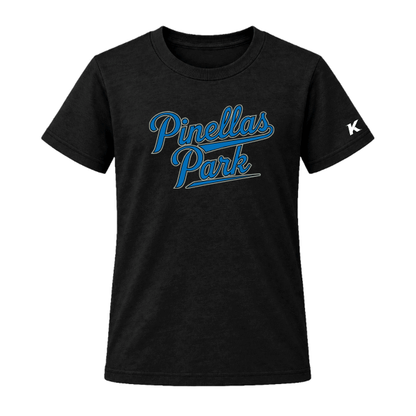 Baseball Majors–Taulbee Youth Jersey Short-Sleeve Tee – Black – front mockup