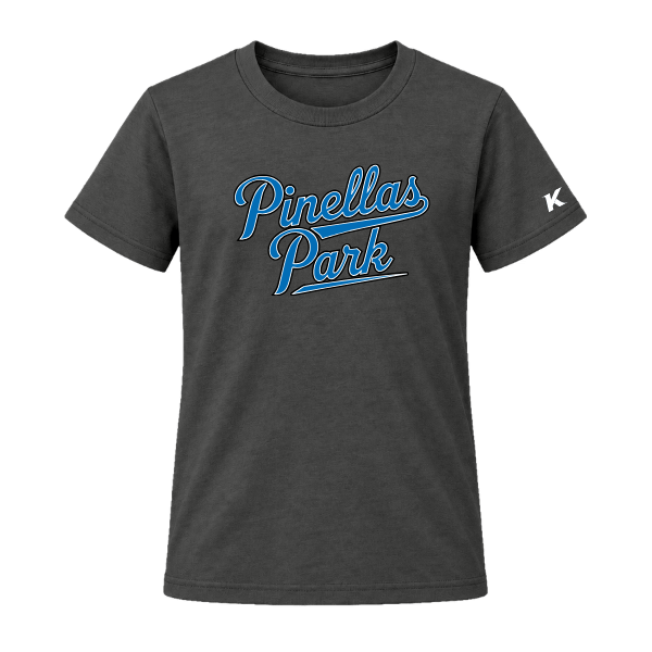 Baseball Majors–Taulbee Youth Jersey Short-Sleeve Tee – Dark Gray – front mockup
