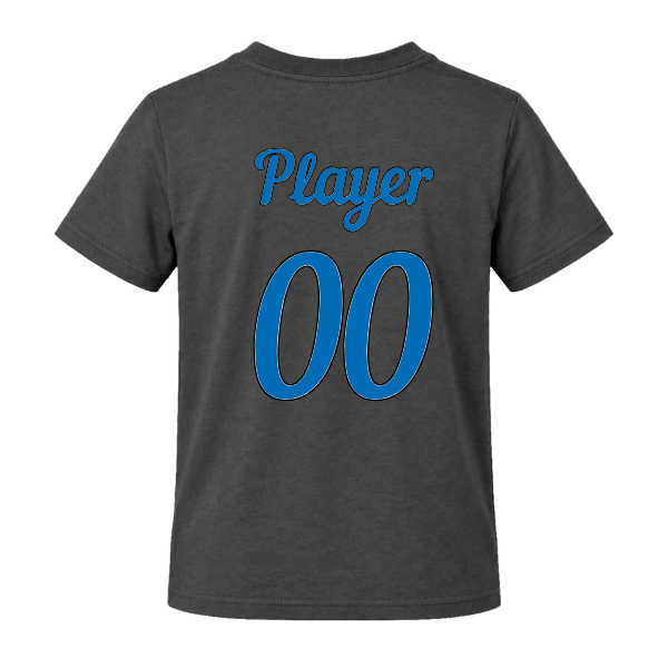 Baseball Majors–Taulbee Youth Jersey Short-Sleeve Tee – Dark Gray – back mockup