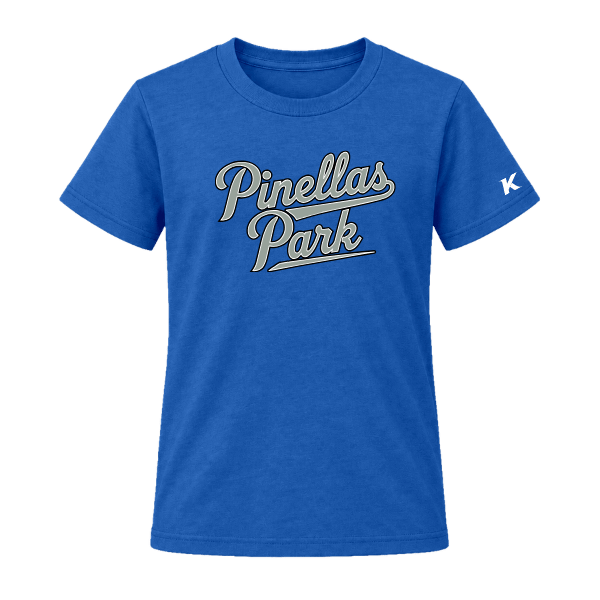 Baseball Majors–Taulbee Youth Jersey Short-Sleeve Tee – True Royal – front mockup