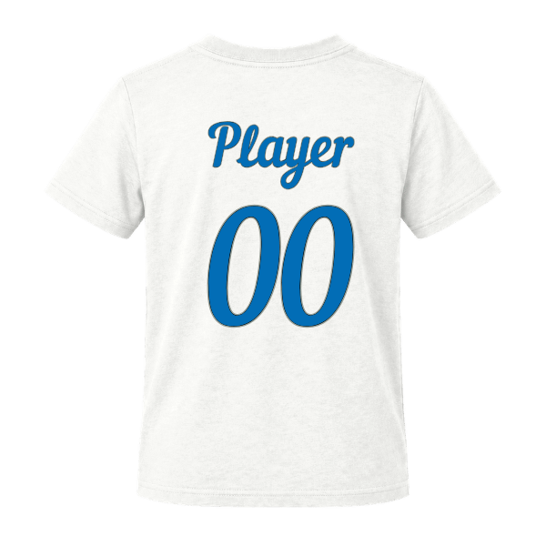 Baseball Majors–Taulbee Youth Jersey Short-Sleeve Tee – White – back mockup