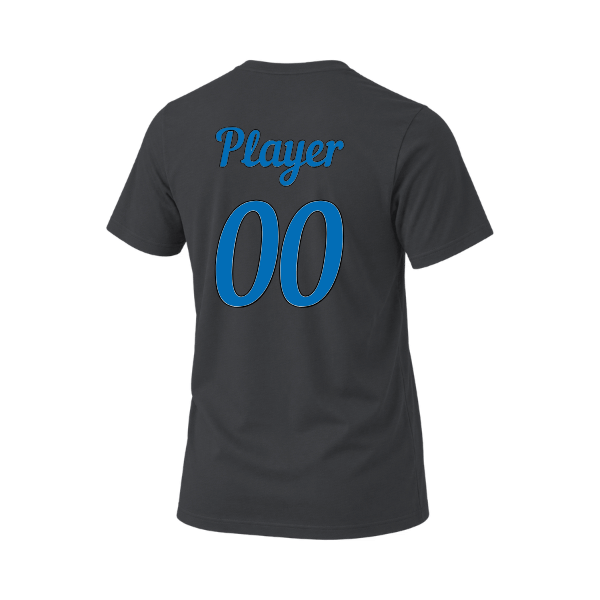 Baseball Majors–Taulbee Unisex Jersey V-Neck Tee – Asphalt – back mockup