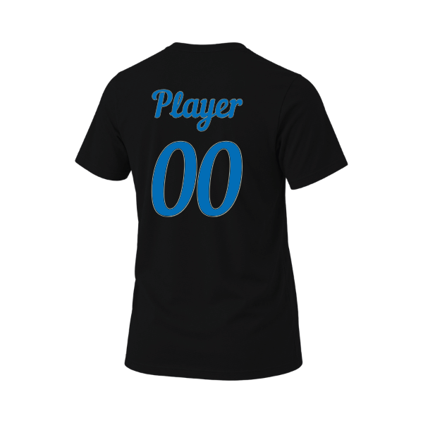 Baseball Majors–Taulbee Unisex Jersey V-Neck Tee – Black – back mockup