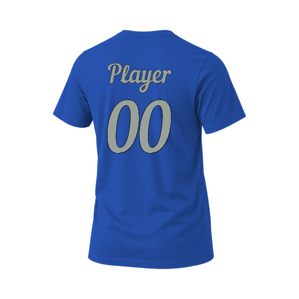 Baseball Majors–Taulbee Unisex Jersey V-Neck Tee – True Royal – back mockup