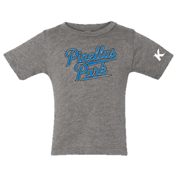 Baseball Majors–Taulbee Infant Triblend Short-Sleeve Tee – Gray Triblend – front mockup