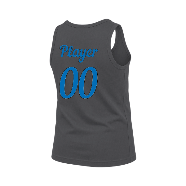 Baseball Majors–Taulbee Youth Jersey Tank – Dark Gray Heather – back mockup