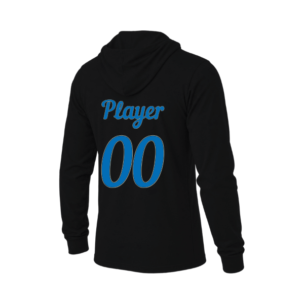 Baseball Majors–Taulbee Unisex Jersey Long-Sleeve Hoodie – Black – back mockup