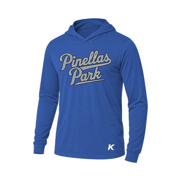 Baseball Majors–Taulbee Unisex Jersey Long-Sleeve Hoodie – Heather True Royal – front mockup