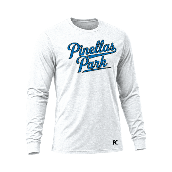 Baseball Majors–Taulbee Unisex Triblend Long-Sleeve Tee – Solid White Triblend – front mockup
