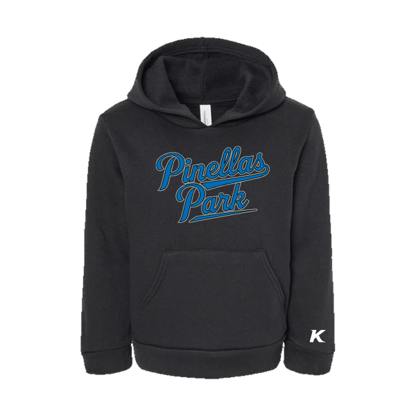 Baseball Majors–Taulbee Toddler Sponge Fleece Pullover Hoodie – Black – front mockup