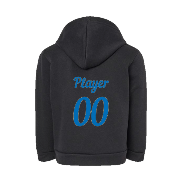 Baseball Majors–Taulbee Toddler Sponge Fleece Pullover Hoodie – Black – back mockup
