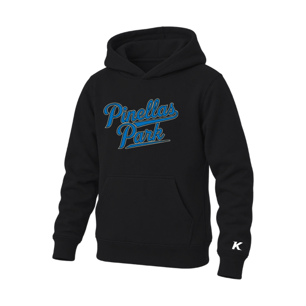Baseball Majors–Taulbee Youth Sponge Fleece Pullover Hoodie – Black – front mockup