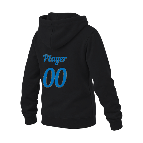 Baseball Majors–Taulbee Youth Sponge Fleece Pullover Hoodie – Black – back mockup
