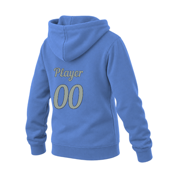 Baseball Majors–Taulbee Youth Sponge Fleece Pullover Hoodie – Heather True Royal – back mockup