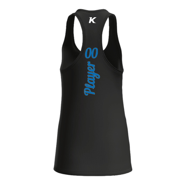 Baseball Majors–Taulbee Women's Jersey Racerback Tank – Black – back mockup