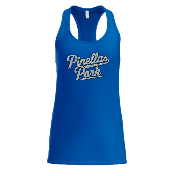 Baseball Majors–Taulbee Women's Jersey Racerback Tank – True Royal – front mockup