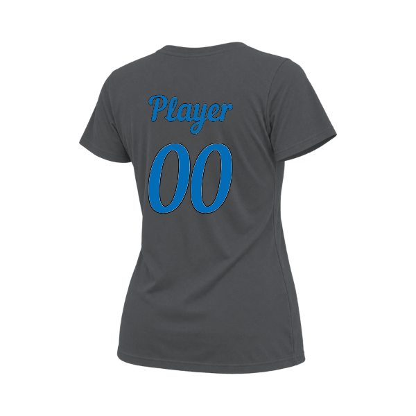 Baseball Majors–Taulbee Women's Relaxed Jersey Tee – Asphalt – back mockup