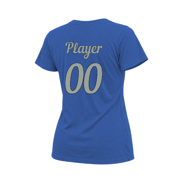 Baseball Majors–Taulbee Women's Relaxed Jersey Tee – True Royal – back mockup