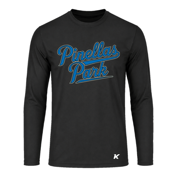 Baseball Majors–Taulbee Vision Performance Long-Sleeve Tee – Black – front mockup