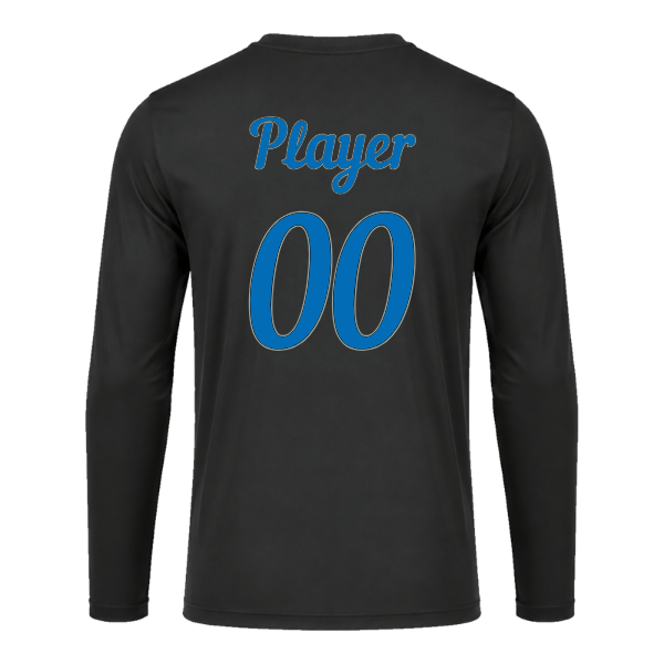 Baseball Majors–Taulbee Vision Performance Long-Sleeve Tee – Black – back mockup