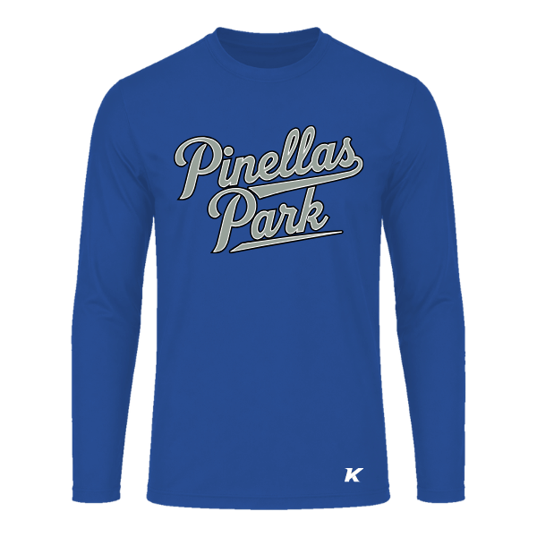 Baseball Majors–Taulbee Vision Performance Long-Sleeve Tee – Royal – front mockup