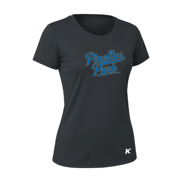 Baseball Majors–Taulbee Vision Women's Performance Short-Sleeve Tee – Black – front mockup