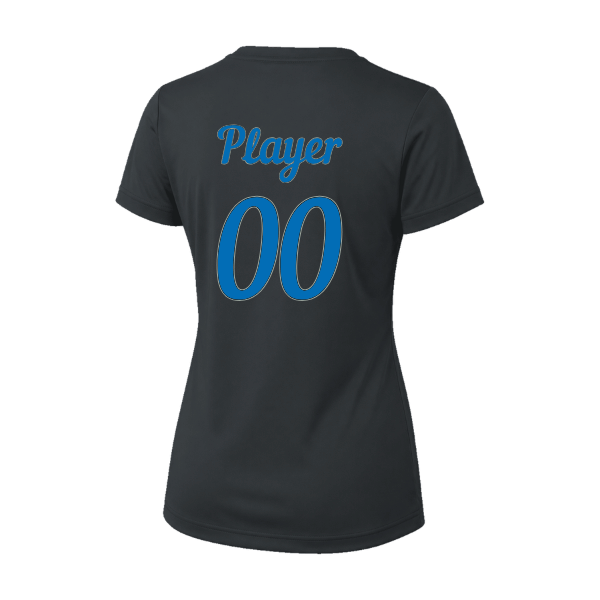 Baseball Majors–Taulbee Vision Women's Performance Short-Sleeve Tee – Black – back mockup