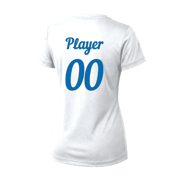 Baseball Majors–Taulbee Vision Women's Performance Short-Sleeve Tee – White – back mockup
