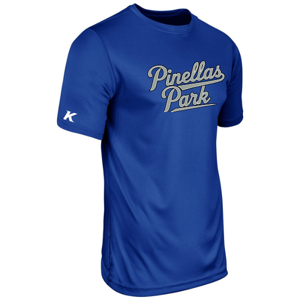 Baseball Majors–Taulbee Youth Vision Performance Short-Sleeve Tee – Royal – front mockup