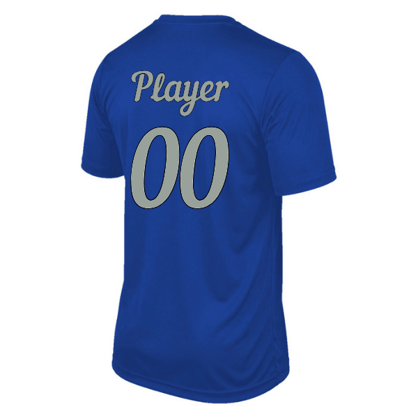 Baseball Majors–Taulbee Youth Vision Performance Short-Sleeve Tee – Royal – back mockup