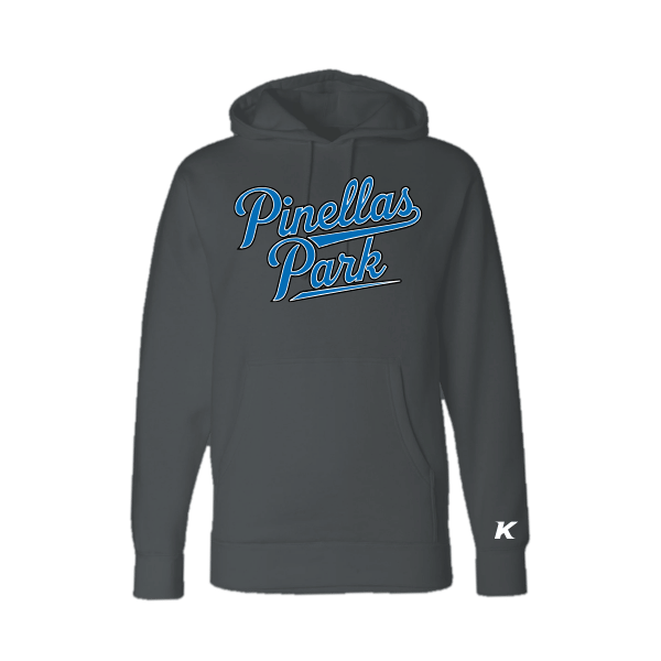 Baseball Majors–Taulbee Unisex Heavyweight Hooded Sweatshirt – Asphalt – front mockup