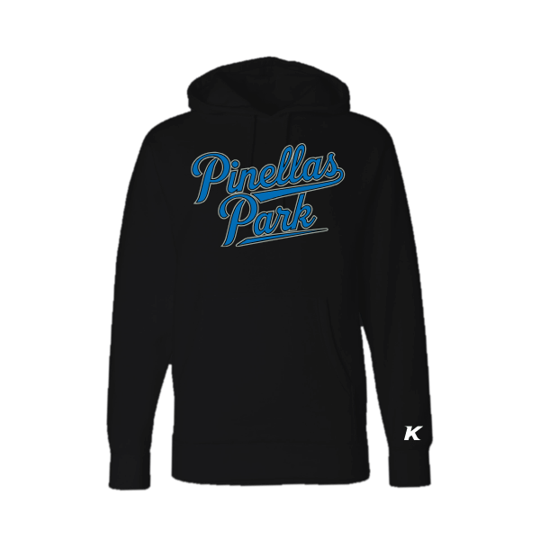 Baseball Majors–Taulbee Unisex Heavyweight Hooded Sweatshirt – Black – front mockup