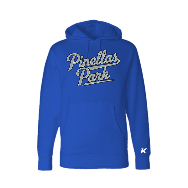Baseball Majors–Taulbee Unisex Heavyweight Hooded Sweatshirt – Royal – front mockup