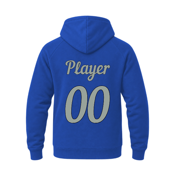 Baseball Majors–Taulbee Unisex Heavyweight Hooded Sweatshirt – Royal – back mockup