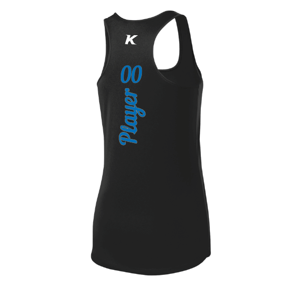 Baseball Majors–Taulbee Women's PosiCharge Competitor Racerback Tank – Black – back mockup