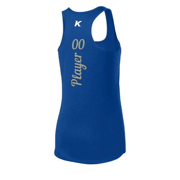 Baseball Majors–Taulbee Women's PosiCharge Competitor Racerback Tank – True Royal – back mockup