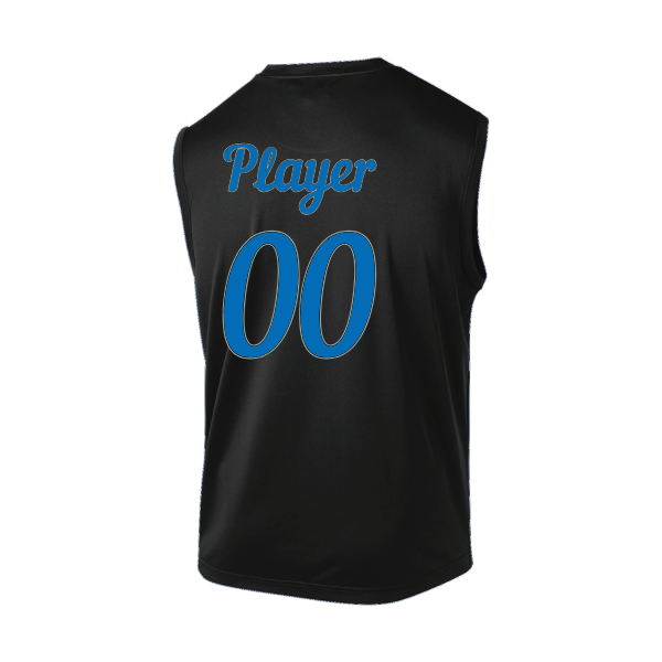 Baseball Majors–Taulbee Sleeveless PosiCharge Competitor Tee – Black – back mockup