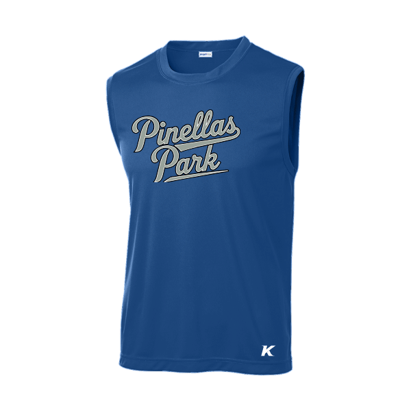 Baseball Majors–Taulbee Sleeveless PosiCharge Competitor Tee – Royal – front mockup
