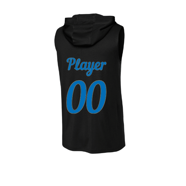 Baseball Majors–Taulbee PosiCharge Competitor Sleeveless Hoodie – Black – back mockup