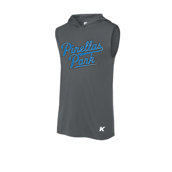 Baseball Majors–Taulbee PosiCharge Competitor Sleeveless Hoodie – Iron Gray – front mockup