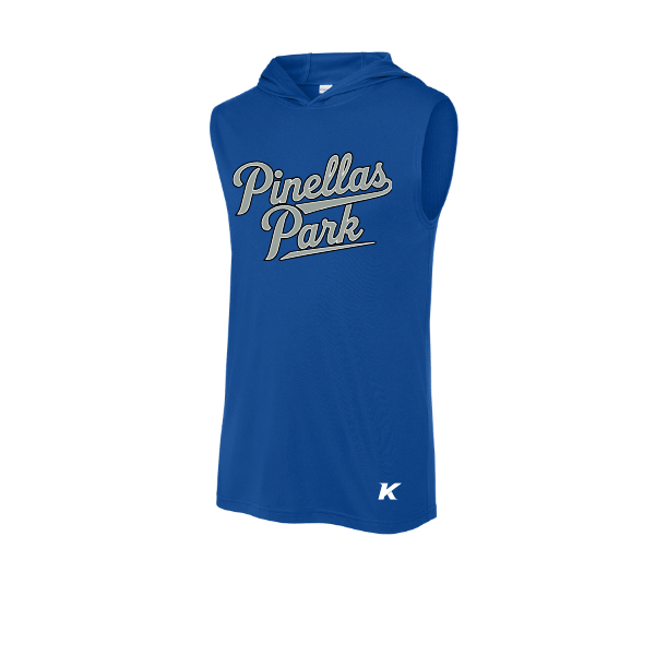 Baseball Majors–Taulbee PosiCharge Competitor Sleeveless Hoodie – True Royal – front mockup