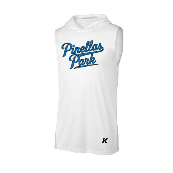 Baseball Majors–Taulbee PosiCharge Competitor Sleeveless Hoodie – White – front mockup