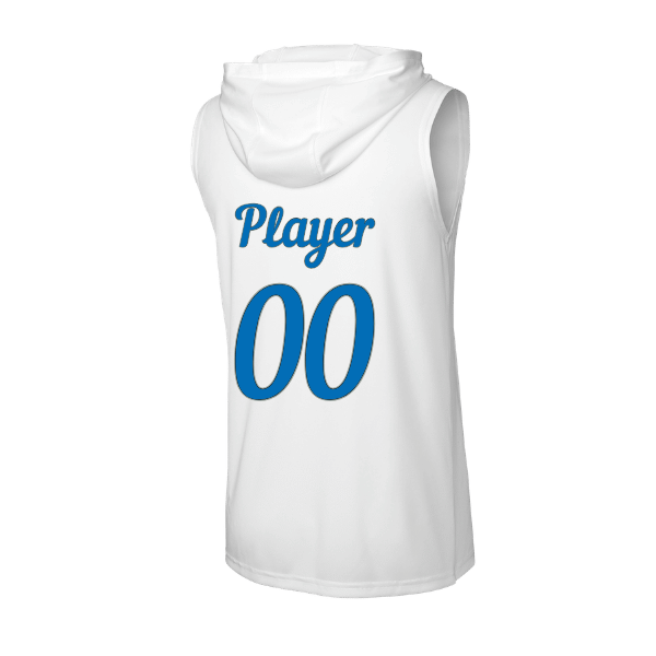 Baseball Majors–Taulbee PosiCharge Competitor Sleeveless Hoodie – White – back mockup