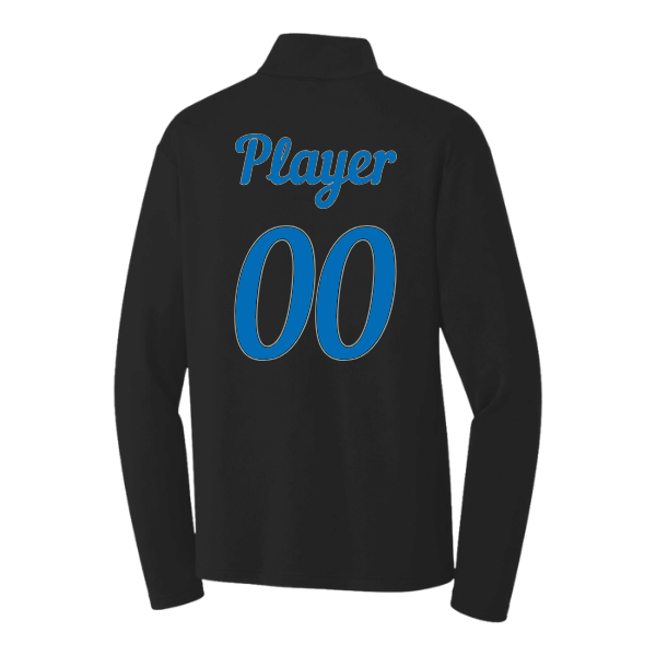 Baseball Majors–Taulbee PosiCharge Competitor 1/4-Zip Pullover – Black – back mockup