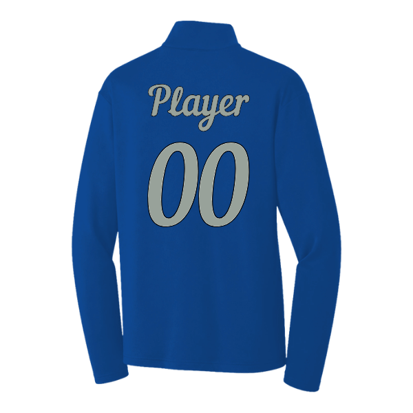 Baseball Majors–Taulbee PosiCharge Competitor 1/4-Zip Pullover – True Royal – back mockup
