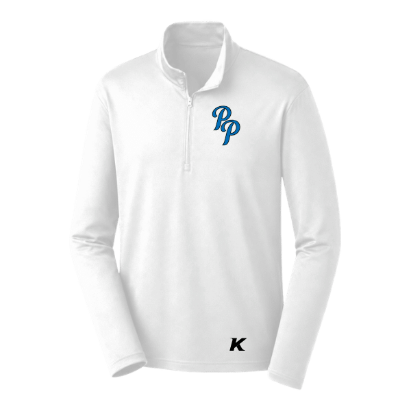 Baseball Majors–Taulbee PosiCharge Competitor 1/4-Zip Pullover – White – front mockup