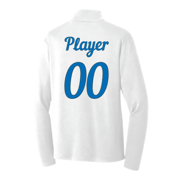 Baseball Majors–Taulbee PosiCharge Competitor 1/4-Zip Pullover – White – back mockup