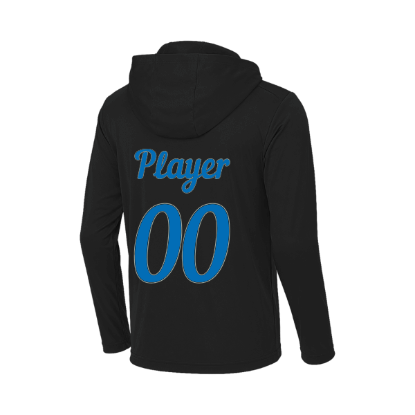 Baseball Majors–Taulbee Posi-UV Pro Long-Sleeve Hoodie – Black – back mockup