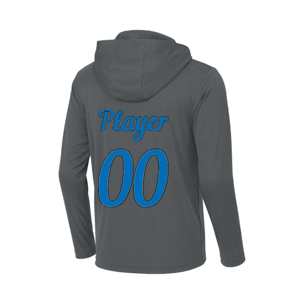 Baseball Majors–Taulbee Posi-UV Pro Long-Sleeve Hoodie – Dark Smoke Gray – back mockup