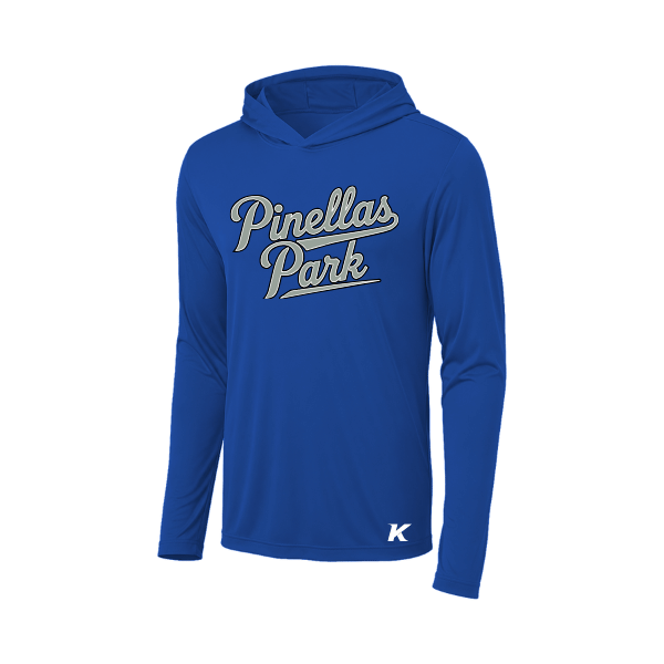 Baseball Majors–Taulbee Posi-UV Pro Long-Sleeve Hoodie – True Royal – front mockup